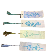semne de carte handmade – floare de lotus și elemente decorative