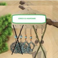 cercei cu agățătoare – set etno boho